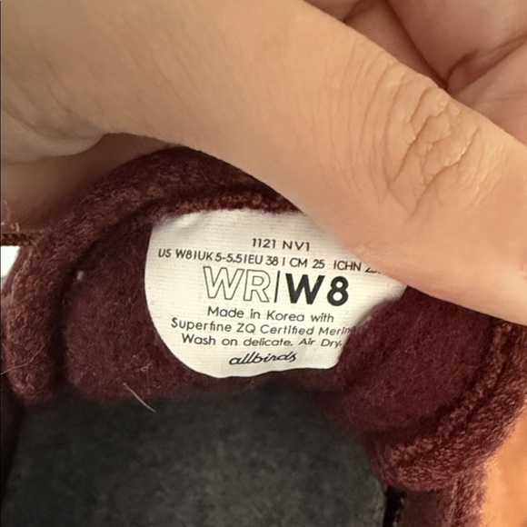 Allbirds Burgandy Wool Runners | Size 8 - Picture 7 of 7